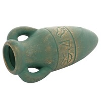 Keramische aquarium amfora brons-groen | decoratie en schuilplaats