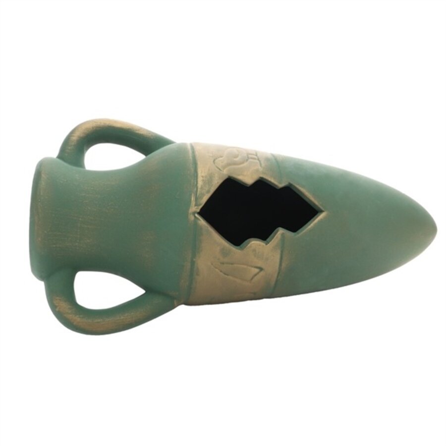 Keramische aquarium amfora brons-groen | decoratie en schuilplaats
