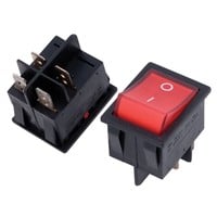 Vierkante schakelaar 22x29 mm met neonlampje - compacte aan/uit schakelaar met indicatie