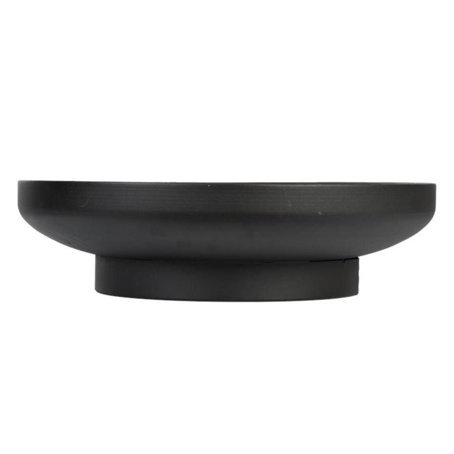 Vuurschaal zwart Ø 60 cm met metalen schaal voor tuin en terras