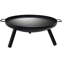 Vuurschaal Ø60 cm van zwart plaatstaal voor tuin en terras