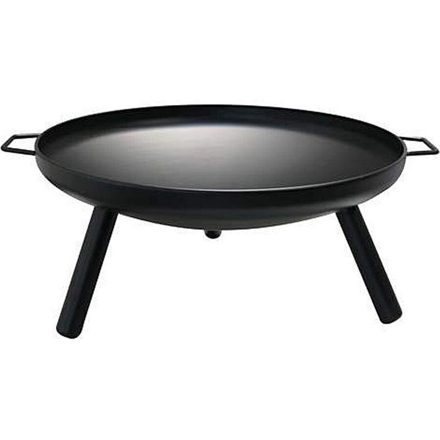 Vuurschaal Ø60 cm van zwart plaatstaal voor tuin en terras