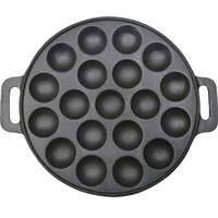 Gietijzeren poffertjesplaat voor 19 poffertjes Ø 24 cm
