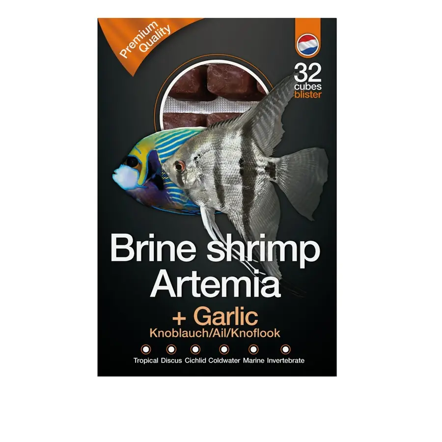 Artemia & Garlic diepvriesvoer 100 gram | 24 blokjes