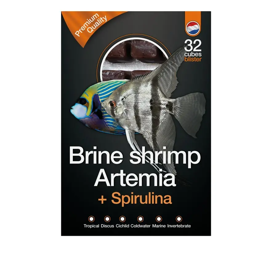 Artemia & Spirulina diepvriesvoer 100 gram | blister met porties