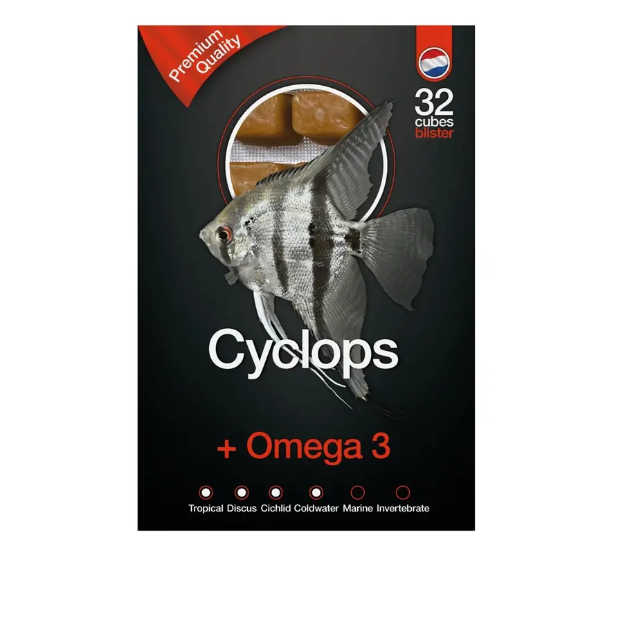 Cyclops & Omega3 diepvries visvoer | 100 gram | 24 blokjes