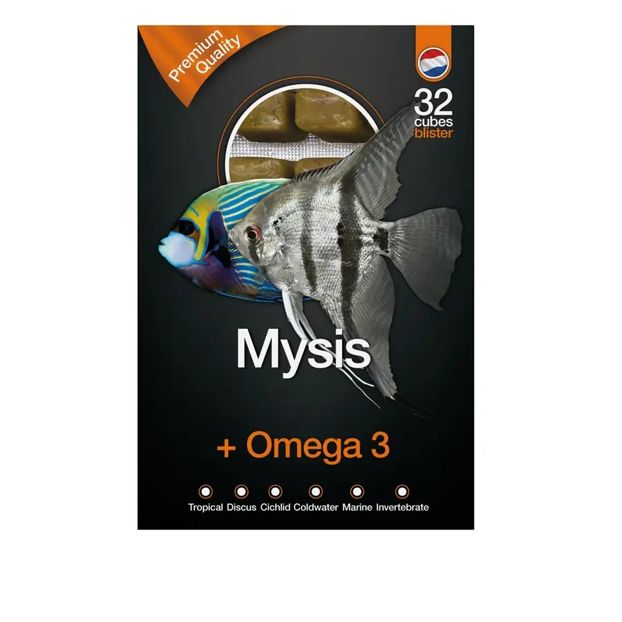 Mysis & Omega3 diepvries visvoer 100 gram | voedzame porties voor aquariumvissen