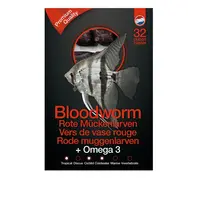 Rode muggenlarven met omega 3 | diepvries visvoer | 100 gram | 32 blokjes