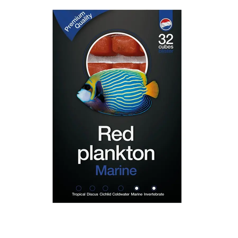 Rode plankton diepvriesvoer 100 gram | portieblokjes voor aquariumvissen