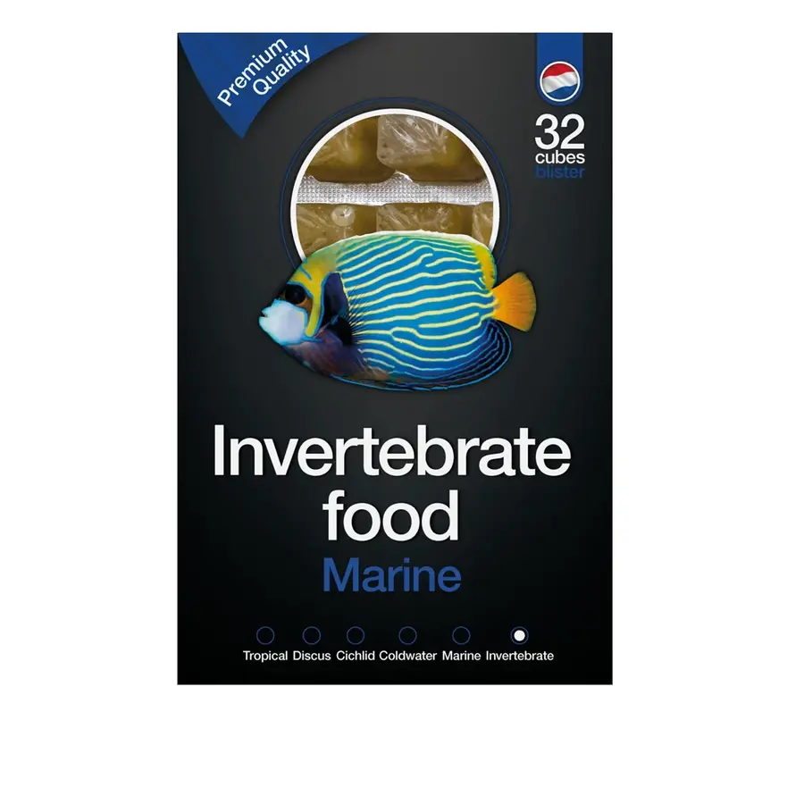 Marine invertebraten diepvriesvoer 100 g | 32 portieblokjes voor zeewateraquarium
