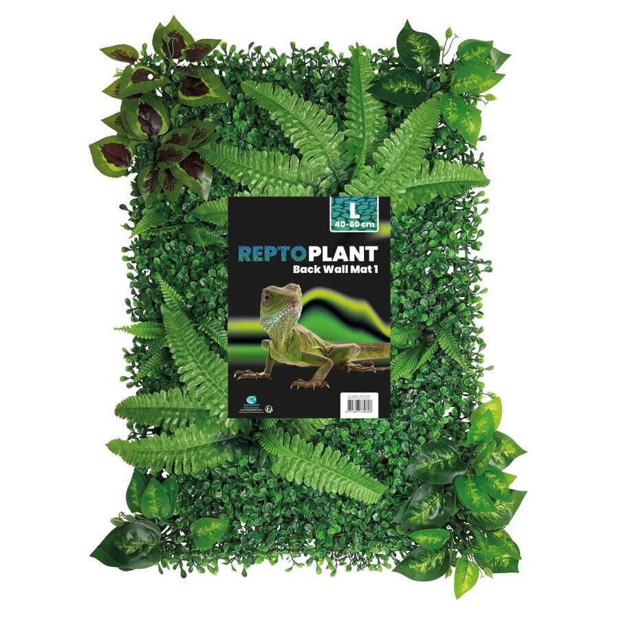 Realistische terrarium achterwand 40x60cm met kunstplanten en schuilplaatsen