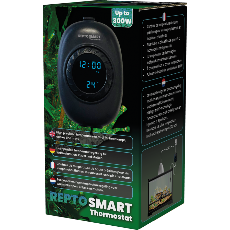 Smart dimming terrariumthermostaat dag|nacht met timer tot 8 periodes