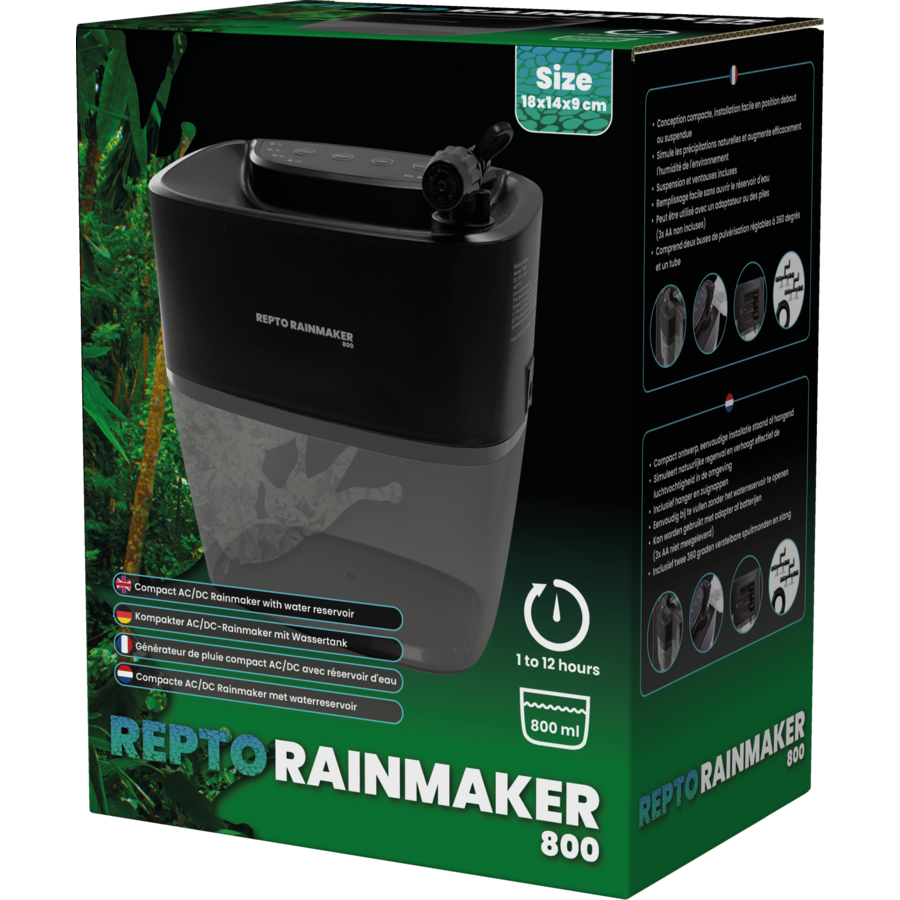 Rainmaker 800 automatisch regensysteem voor terrarium en paludarium 800 ml