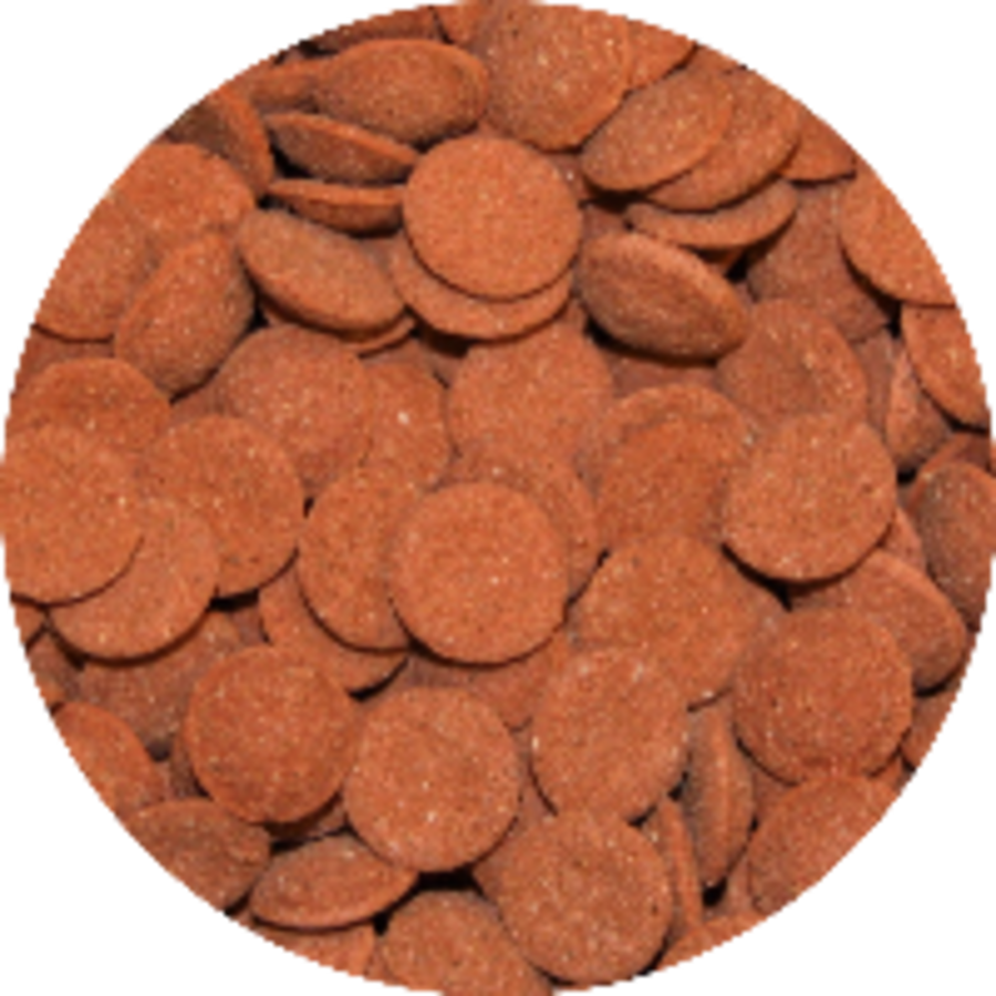 Mini wafers rood 7 mm zinkend kleurvoer voor bodemvissen | 5 kg