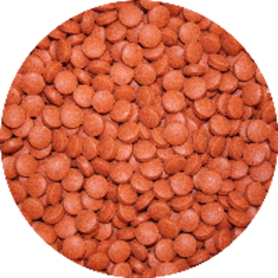 Rode zinkende bodemtabletten voor siervissen | 5 kg