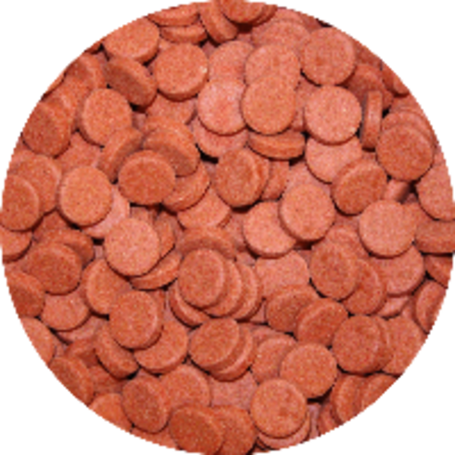 Kleeftabletten rood voor cichliden en levendbarende vissen | 5 kg