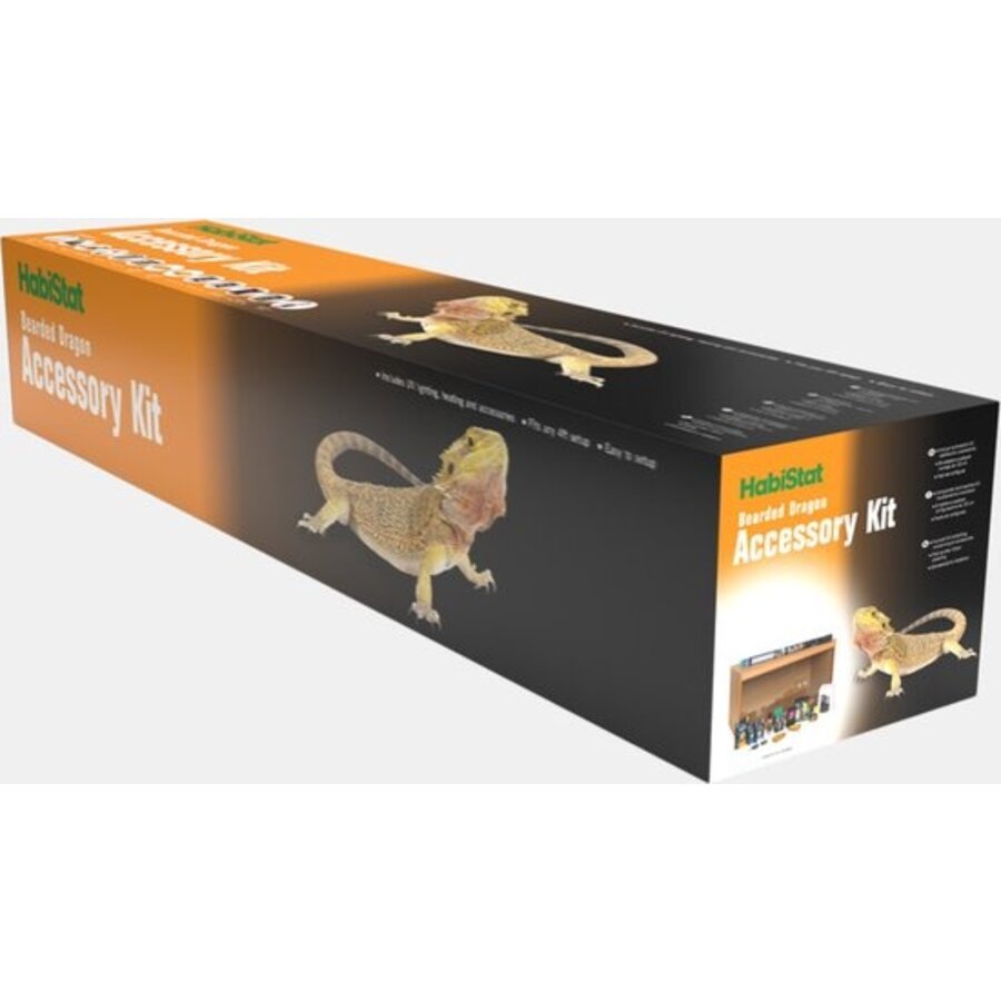 Baardagame toebehoren set voor 120 cm vivarium met verlichting en verwarming