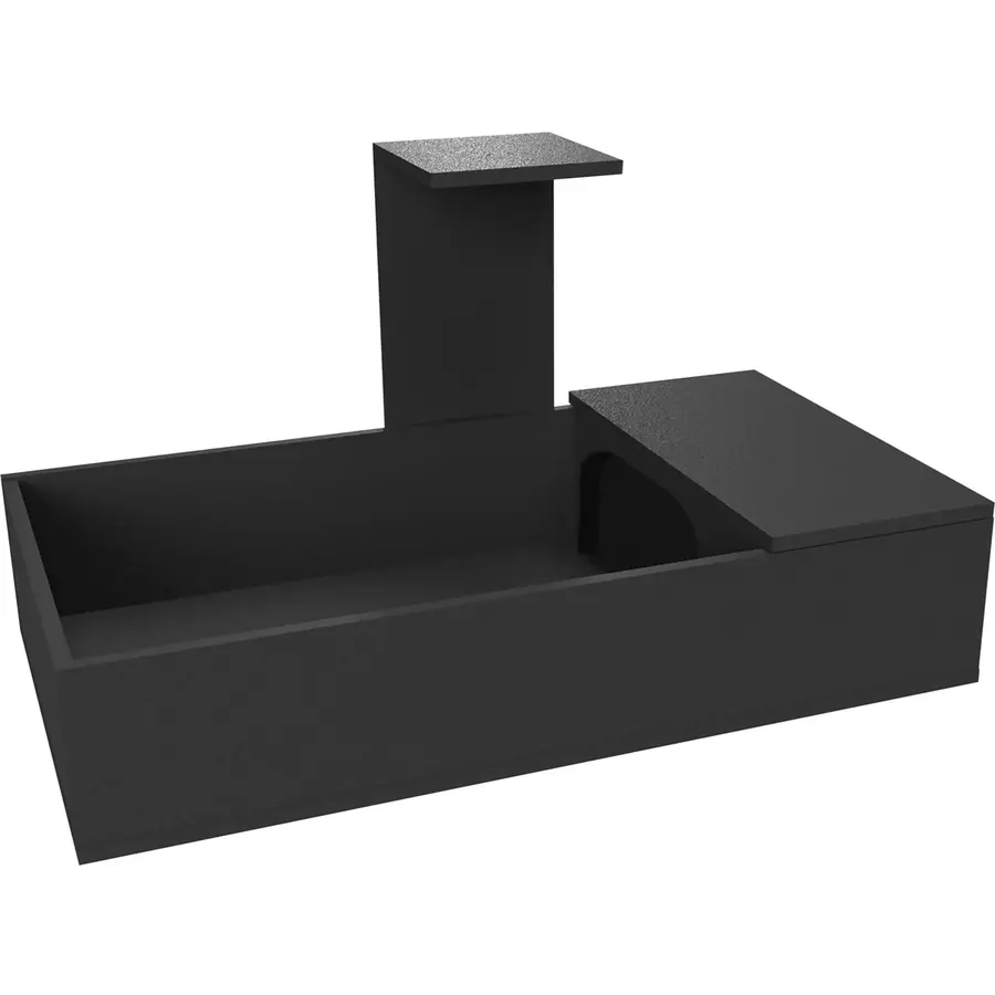 Schildpaddentafel voor landschildpadden 109x61x63cm zwart met overdekt slaapgedeelte