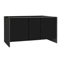 Vivarium meubel 122 x 61 x 66 cm zwart voor groot reptielenterrarium