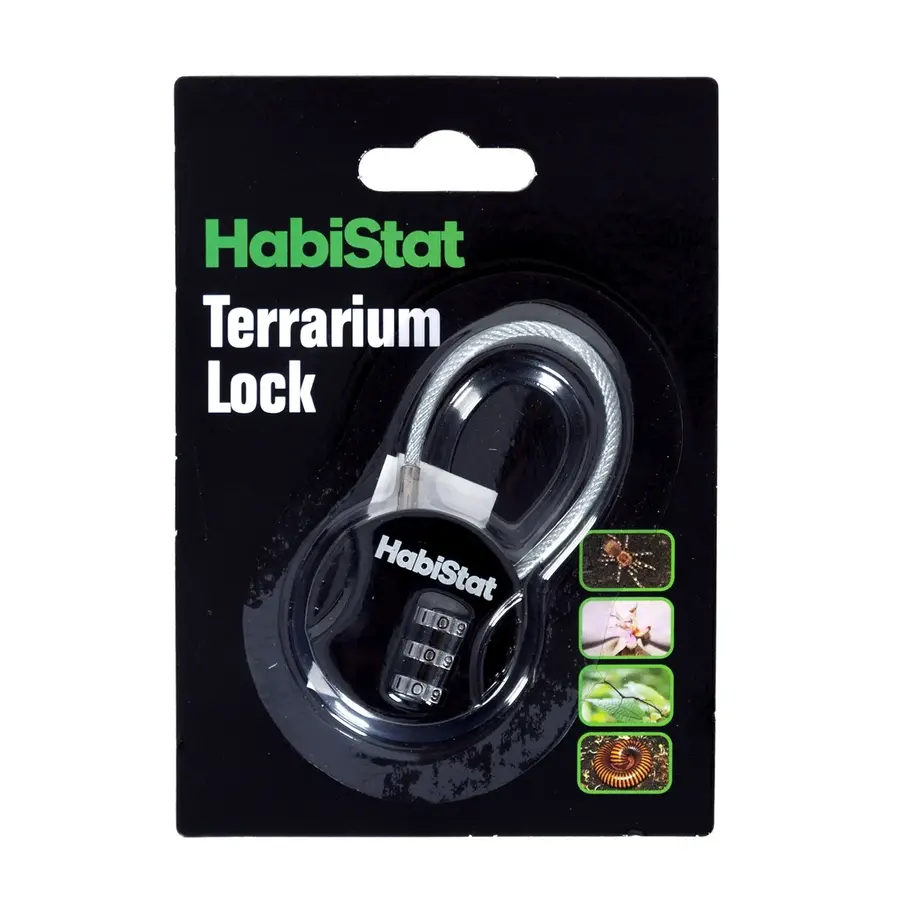 Terrariumslot met instelbare cijfercode voor glazen terrariums