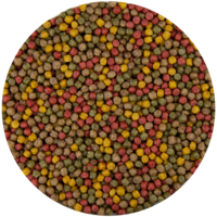 4 kleurenmix drijvend vijvervoer | 3 mm 15 kg