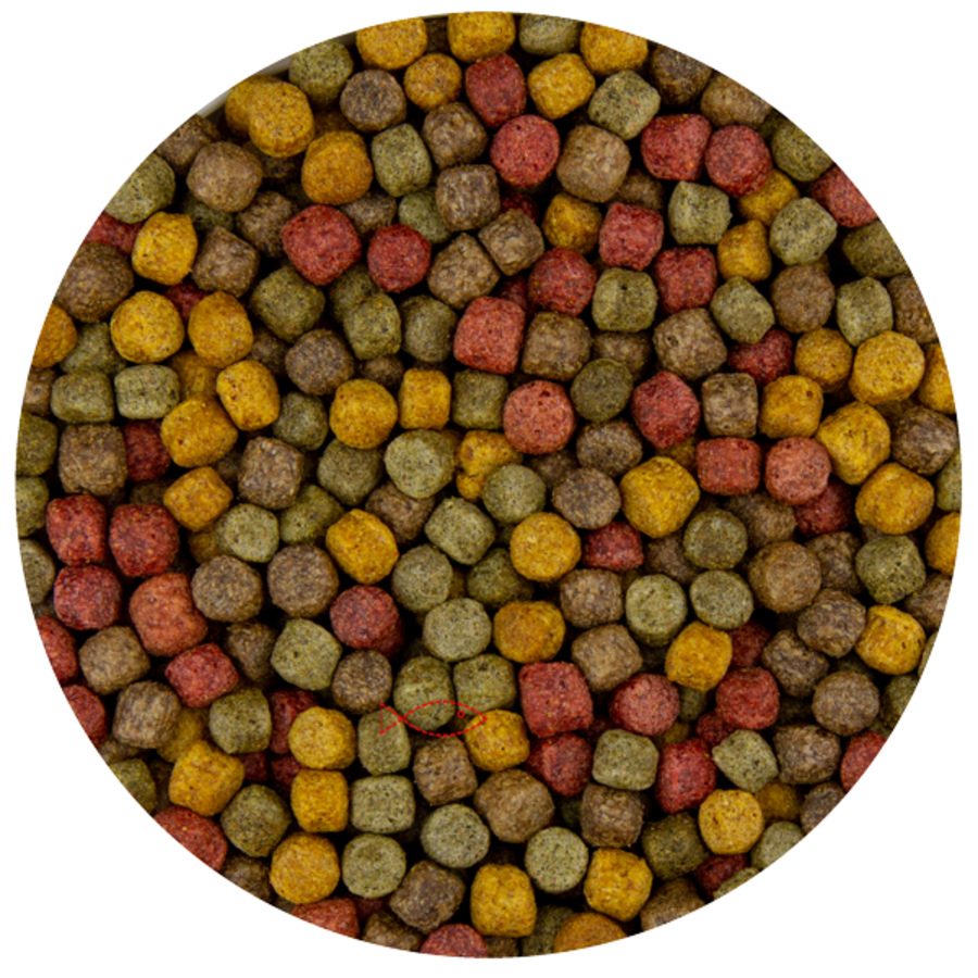 4 kleuren mix drijvend vijvervoer | 6 mm 15 kg