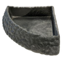 Decoratieve hoek waterbak voor terraria steengrijs L | XL (25x23x8 en 36x35x9 cm)