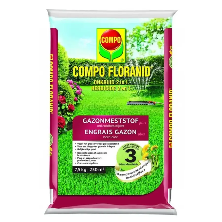 Floranid 7,5KG - Tegen onkruid - met Gazonmeststof