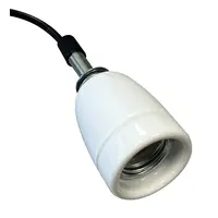 Keramische E27 lamphouder met bout voor terrariumlampen tot 150W