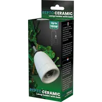 Keramische E27 lamphouder met bout voor terrariumlampen tot 150W