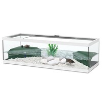 Schildpadbak Tortum 100 wit | 104x40x30CM | met eilanden, afdekking en filter