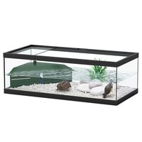 Schildpadbak Tortum 75 zwart 75x36x25cm met plateau, afdekking en TC-500 filter