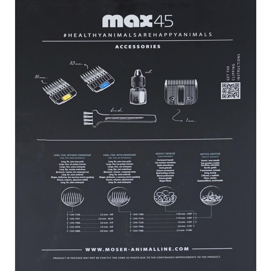 Tondeuse Max 45 Zwart