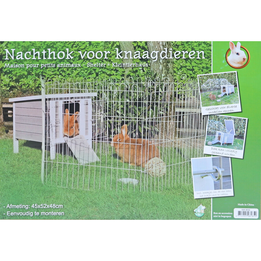 Nachthok bouwpakket grijs/wit | 42x52x48 cm