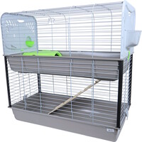 Konijnenkooi Caesar 3 Double Knock Down voor cavia’s en dwergkonijnen