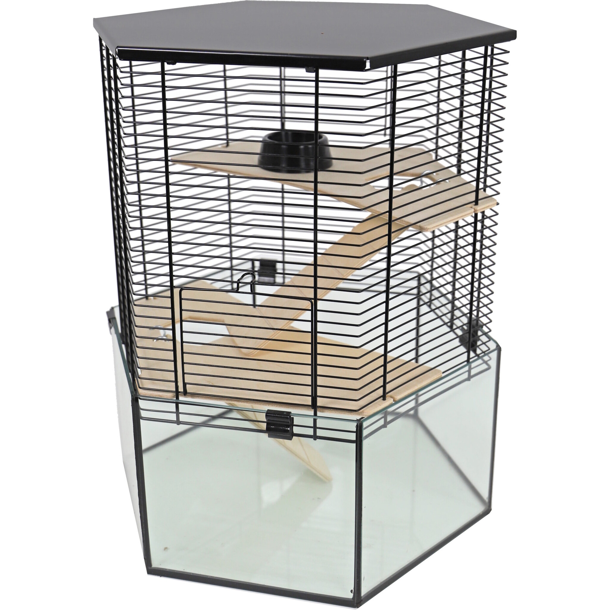 Interzoo Knaagdierenkooi, hamsterkooi, kooi, Teddy Gigant II, volledige uitrusting, beige