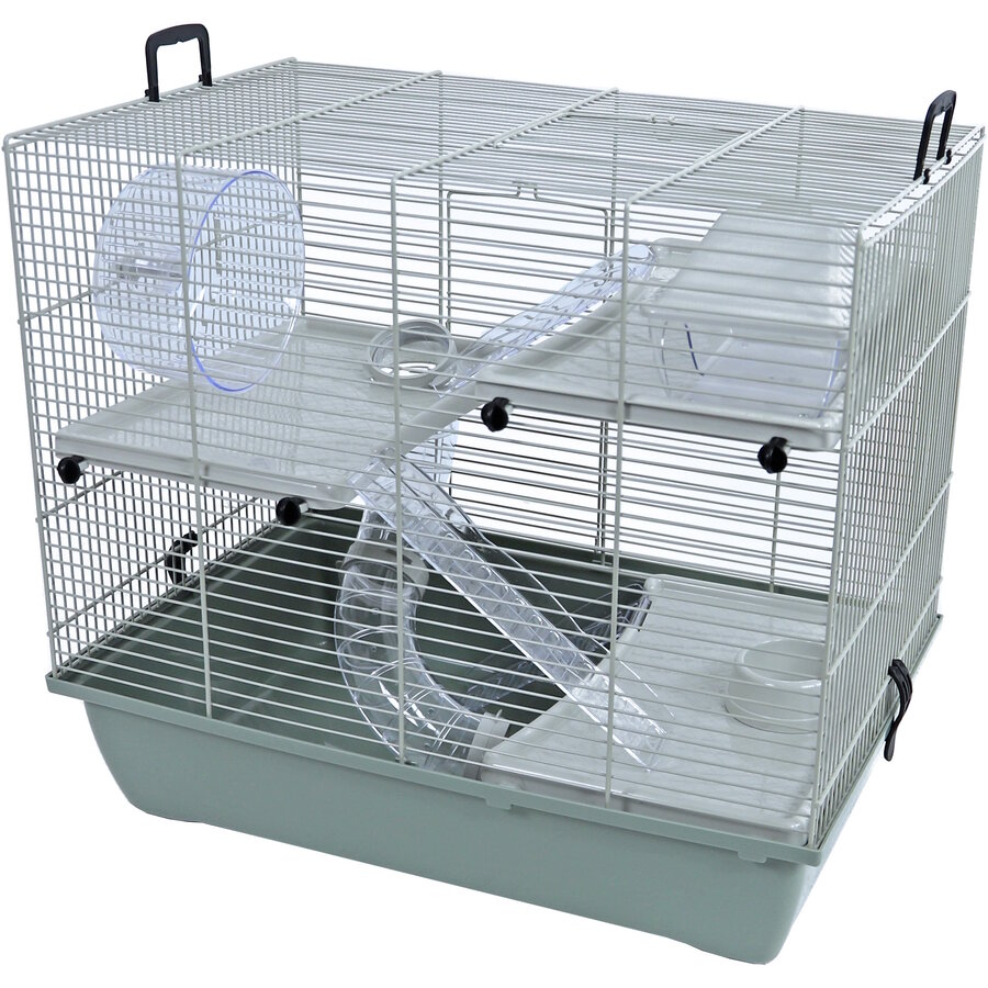 Hamsterkooi Pinky 3 pastel groen met 3 plateaus en accessoires
