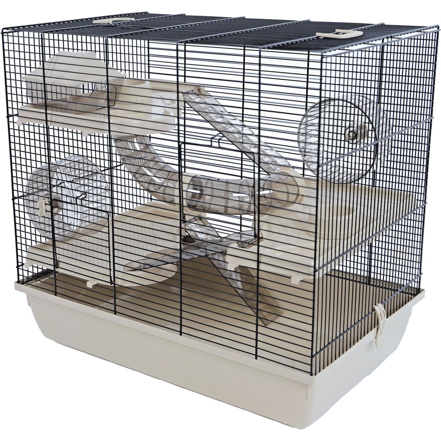Hamsterkooi Homer Beige met plateaus en accessoires