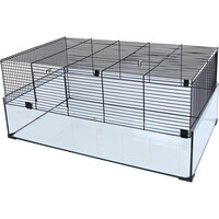 Hamsterkooi Hamsterscape 78 zwart met glazen onderbak