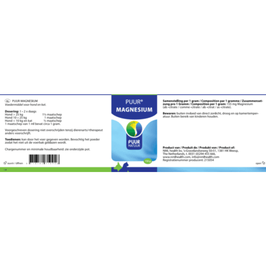 Magnesium Hond & Kat 150 Gram