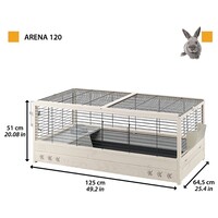 Konijnenkooi Arena 120 hout voor konijn en cavia