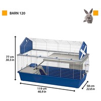 Knaagdierkooi Barn 120 | grijs | voor konijnen en cavia’s