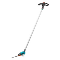 Comfort grasschaar met verstelbare steel, wielen en 180° draaibare messen