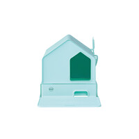Kattenbakhuis mintgroen 46 x 44 x 48 cm met lade, mat en schep