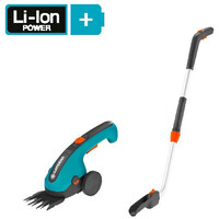 Accugrasschaar ClassicCut Li set met telescopische steel, wielen en 8 cm grasmes