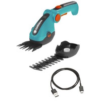 Accu gras- en buxusschaar ComfortCut Li set met 8 cm grasmes en 12 cm buxusmes