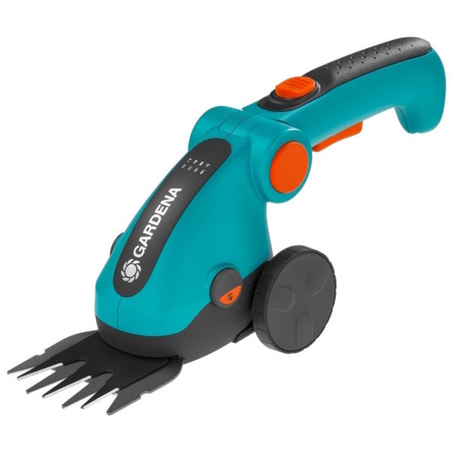 Accugrasschaar ComfortCut Li Set 3,6V met telescoopsteel, wielen en 8 cm grasmes