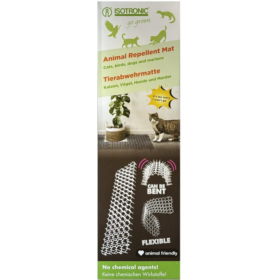 Katten- en martermat afweerstrip 12 stuks | koppelbaar | 0,75 m² | 48 x 13 cm
