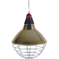 Armatuur 30 cm voor warmtelamp - aluminium lampenkap met beschermkorf en ketting