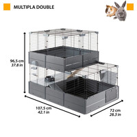Multipla Double dierenverblijf voor konijn en cavia